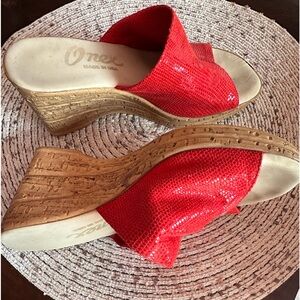 ONEX red wedge heels